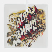 EARTHQUAKE Glass Ornament (Achterkant)