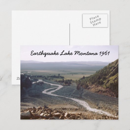 Earthquake Lake Slide Montana 1961 Briefkaart (Voorkant / Achterkant)
