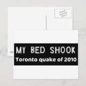 EARTHQUAKE Toronto Briefkaart (Voorkant / Achterkant)