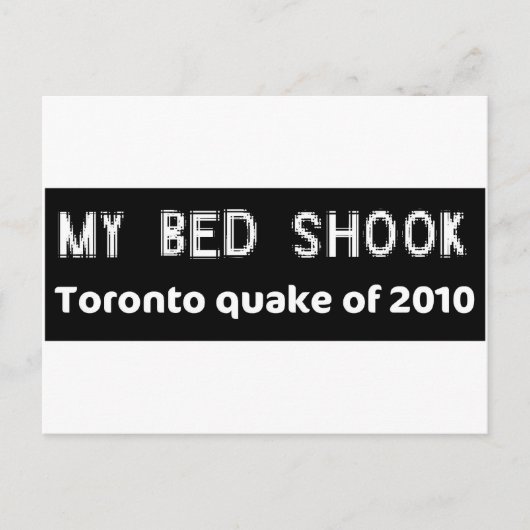 EARTHQUAKE Toronto Briefkaart (Voorkant)