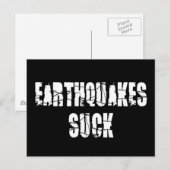 Earthquakes Suck - Quake Survivor Briefkaart (Voorkant / Achterkant)