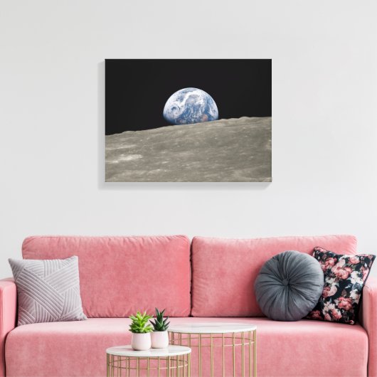 Earthrise Apollo 8 Canvas Afdruk (Insitu (Woonkamer))