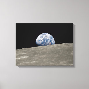 Earthrise Apollo 8 Canvas Afdruk