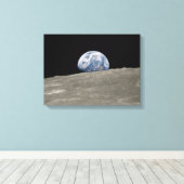 Earthrise Apollo 8 Canvas Afdruk (Insitu (Houten vloer))