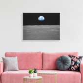 Earthrise Foto Canvas Afdruk (Insitu (Woonkamer))