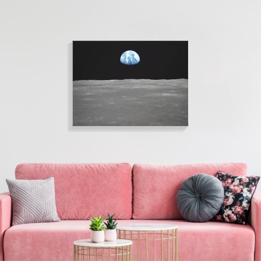 Earthrise Foto Canvas Afdruk (Insitu (Woonkamer))