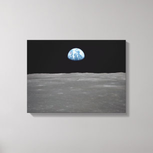 Earthrise Foto Canvas Afdruk