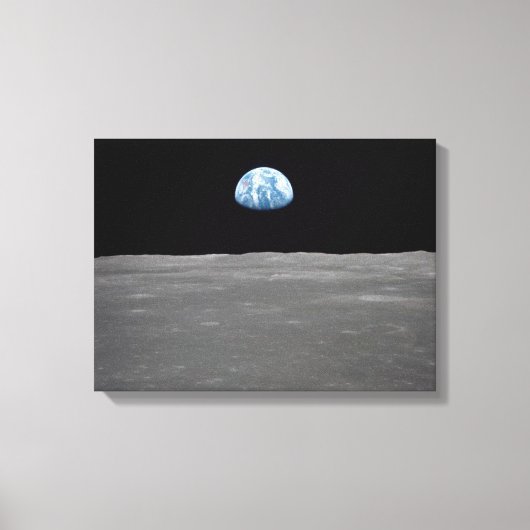 Earthrise Foto Canvas Afdruk (Voorkant)