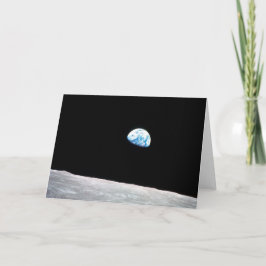 Earthrise: met citaat --- Schot van Apollo 8 Kaart