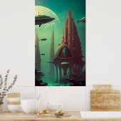 Earthrise Serenade - (42x24in Extra lang) Poster (Keuken)