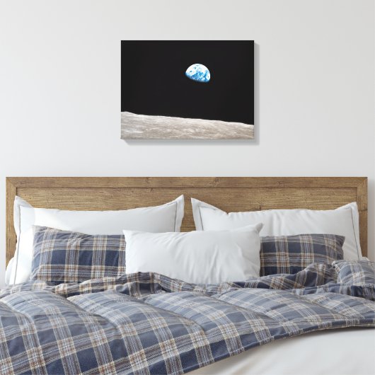 Earthrise William Anders Canvas Afdruk (Insitu (Slaapkamer))