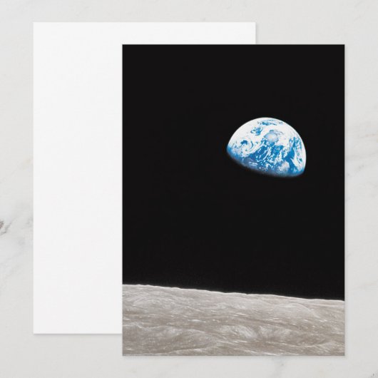 Earthrise William Anders Kaart (Voorkant / Achterkant)