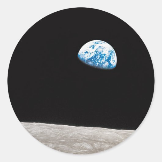 Earthrise William Anders Ronde Sticker (Voorkant)