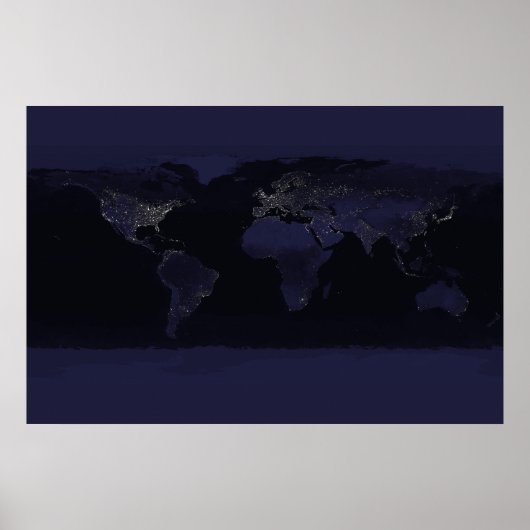 Earth's City Lichten Poster (Voorkant)