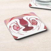 Earth's Embers: Getextureerde wandtapijten van Afr Bier Onderzetter (Linkerzijde)