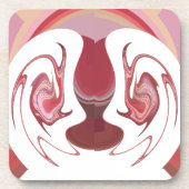 Earth's Embers: Getextureerde wandtapijten van Afr Bier Onderzetter (Voorkant)