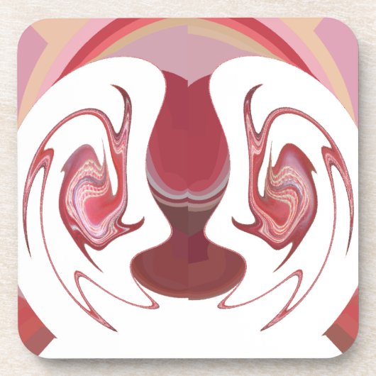 Earth's Embers: Getextureerde wandtapijten van Afr Bier Onderzetter (Voorkant)