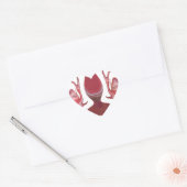 Earth's Embers: Getextureerde wandtapijten van Afr Hart Sticker (Envelop)