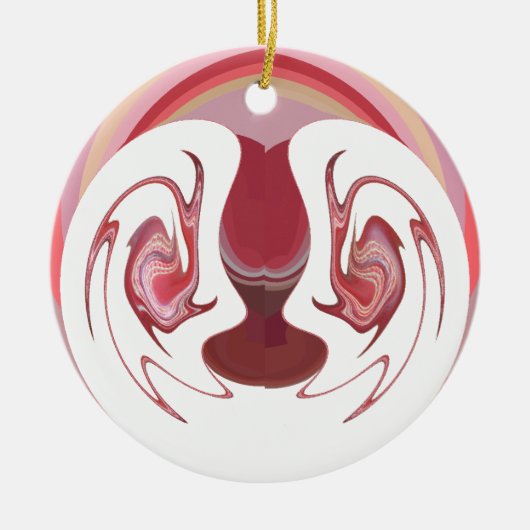 Earth's Embers: Getextureerde wandtapijten van Afr Keramisch Ornament (Voorkant)