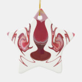 Earth's Embers: Getextureerde wandtapijten van Afr Keramisch Ornament (Voorkant)