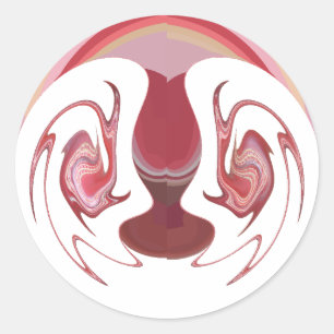Earth's Embers: Getextureerde wandtapijten van Afr Ronde Sticker