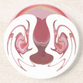 Earth's Embers: Getextureerde wandtapijten van Afr Zandsteen Onderzetter (Voorkant)