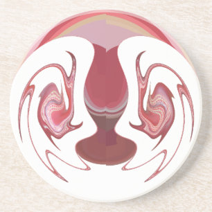 Earth's Embers: Getextureerde wandtapijten van Afr Zandsteen Onderzetter