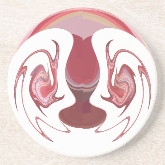 Earth's Embers: Getextureerde wandtapijten van Afr Zandsteen Onderzetter (Voorkant)