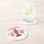 Earth's Embers: Getextureerde wandtapijten van Afr Zandsteen Onderzetter (Zijkant)