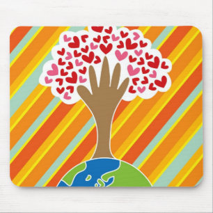 Earth's Hand & Tree of Love Mousepad Muismat