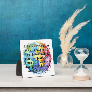 Earths Pledge Of Allegiance Quote Fotoplaat