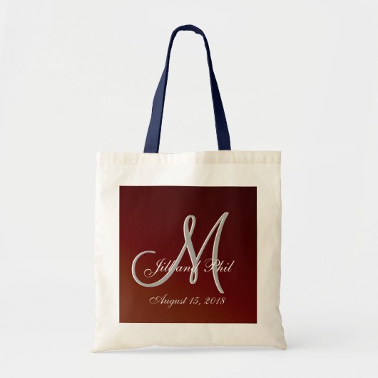 Earthtone 3d Monogram Red Tote Bag (Voorkant)