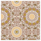 Earthtone Ethnic Bohemian Kaleidoscopic Pattern Stof (Close Up)