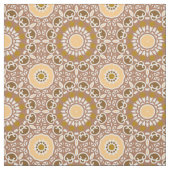 Earthtone Ethnic Bohemian Kaleidoscopic Pattern Stof (Swatch)