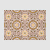 Earthtone Ethnic Bohemian Kaleidoscopic Pattern Tissuepapier (Voorkant)