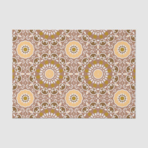 Earthtone Ethnic Bohemian Kaleidoscopic Pattern Tissuepapier