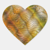 Earthtone Faux Snakeskin Heart Stickers (Voorkant)