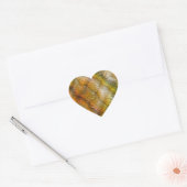 Earthtone Faux Snakeskin Heart Stickers (Envelop)