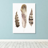 Earthtone Feathers II Canvas Afdruk (Insitu (Houten vloer))