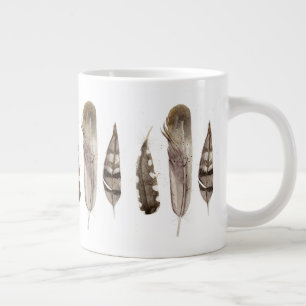 Earthtone Feathers II Grote Koffiekop