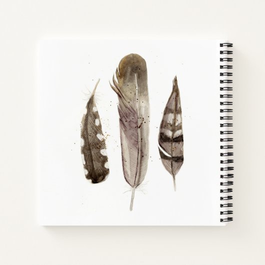 Earthtone Feathers II Notitieboek (Achterkant)
