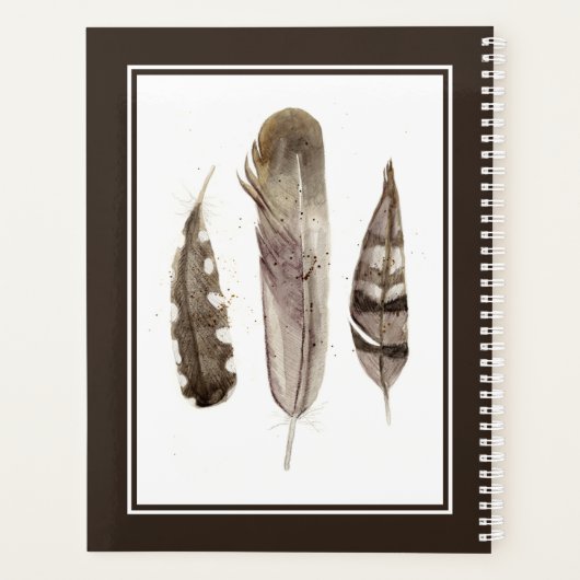 Earthtone Feathers II Planner (Achterkant)
