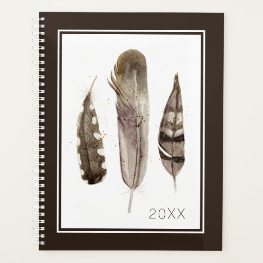 Earthtone Feathers II Planner (Voorkant)