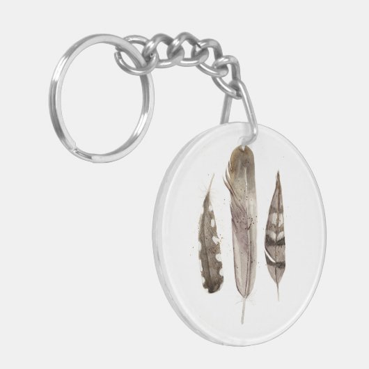 Earthtone Feathers II Sleutelhanger (Voorkant Links)