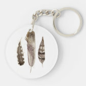Earthtone Feathers II Sleutelhanger (Achterkant)