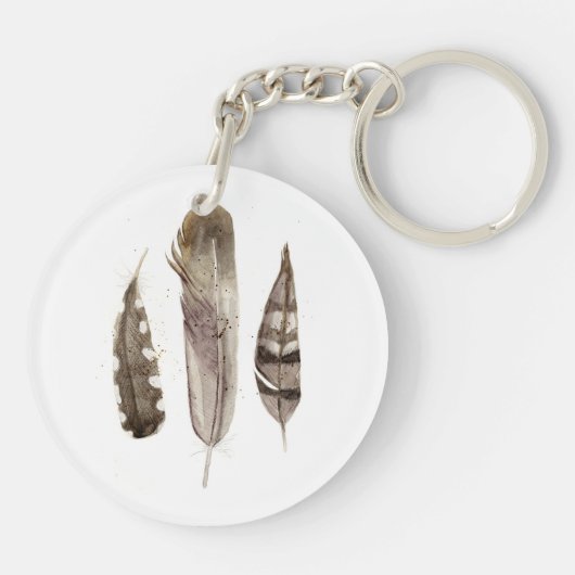 Earthtone Feathers II Sleutelhanger (Achterkant)