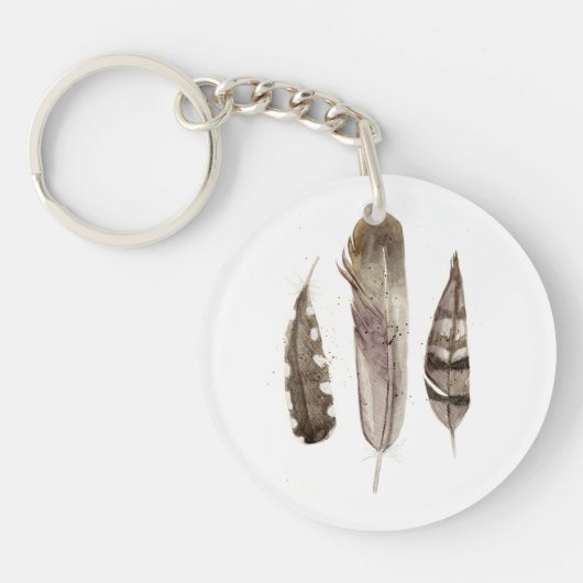 Earthtone Feathers II Sleutelhanger (Voorkant)