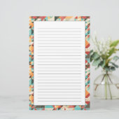 Earthtone Geometric Pattern Briefpapier (Staand voorkant)