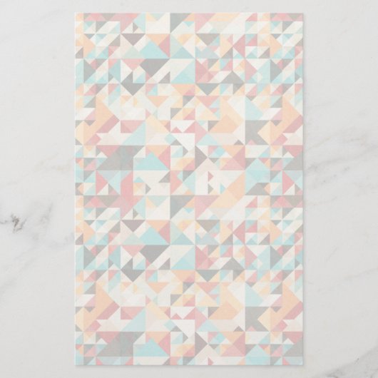 Earthtone Geometric Pattern Briefpapier (Voorkant)