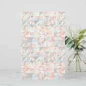 Earthtone Geometric Pattern Briefpapier (Staand voorkant)